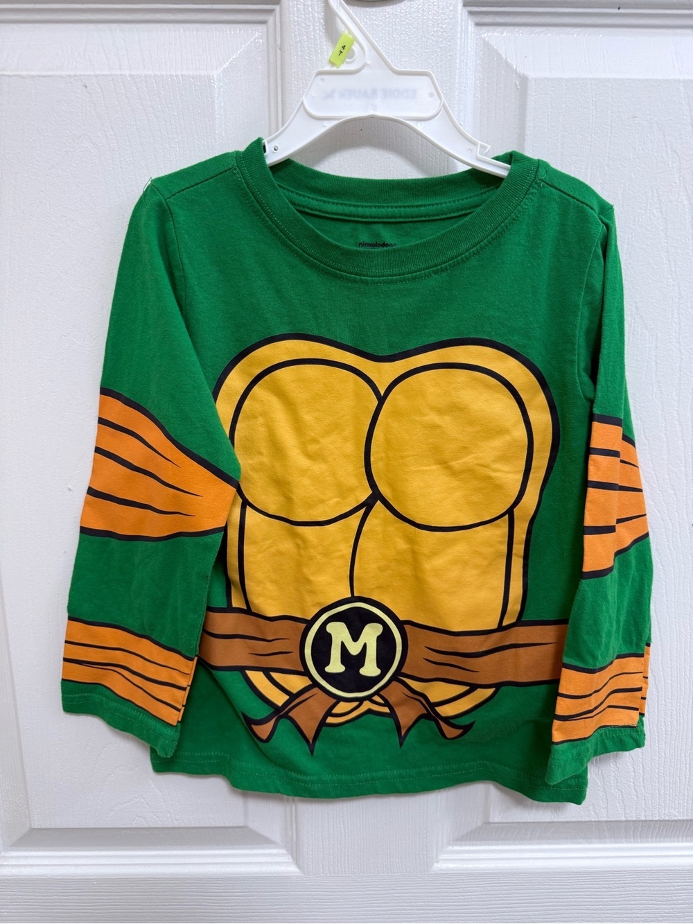 Kids Teenage Mutant Ninja Turtle T-Shirt in Green and Yellow, Size 4T